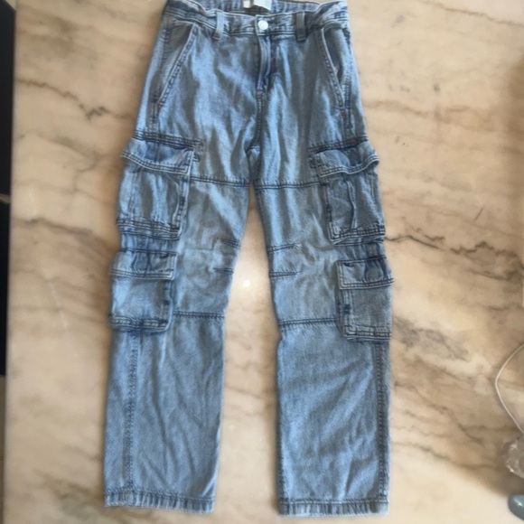 abercrombie kids Other - Abercrombie Kids baggy cargo blue jeans size 11/12